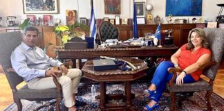 Συνάντηση εργασίας της Μαρίας Αντωνίου με τον Κωνσταντίνο Γκιουλέκα