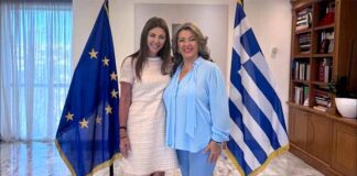 Συνάντηση εργασίας της Μαρίας Αντωνίου με την Σοφία Ζαχαράκη