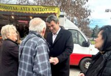 Στη λαϊκή αγορά της Καστοριάς Σαββόπουλος & Χαρούμενος για ευχές ενόψει των εορτών