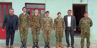 Επίσκεψη Δημήτρη Σαββόπουλου και Πασχάλη Χαρούμενου σε Στρατιωτικά Φυλάκια