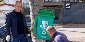 Δράση καθαρισμού στην Πλατεία Απόζαρι – Καθαρισμός και απολύμανση των κάδων «Eco Dog»