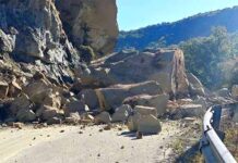 Κλειστός ο δρόμος Λάγκα-Βράχου λόγω κατολίσθησης