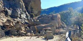 Κλειστός ο δρόμος Λάγκα-Βράχου λόγω κατολίσθησης
