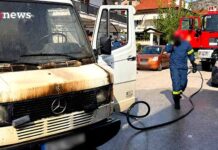 Καστοριά – Στις φλόγες φορτηγάκι που μετέφερε καυσόξυλα