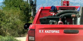 Σε εξέλιξη πυρκαγιά σε δύσβατη δασική περιοχή της Καστοριάς